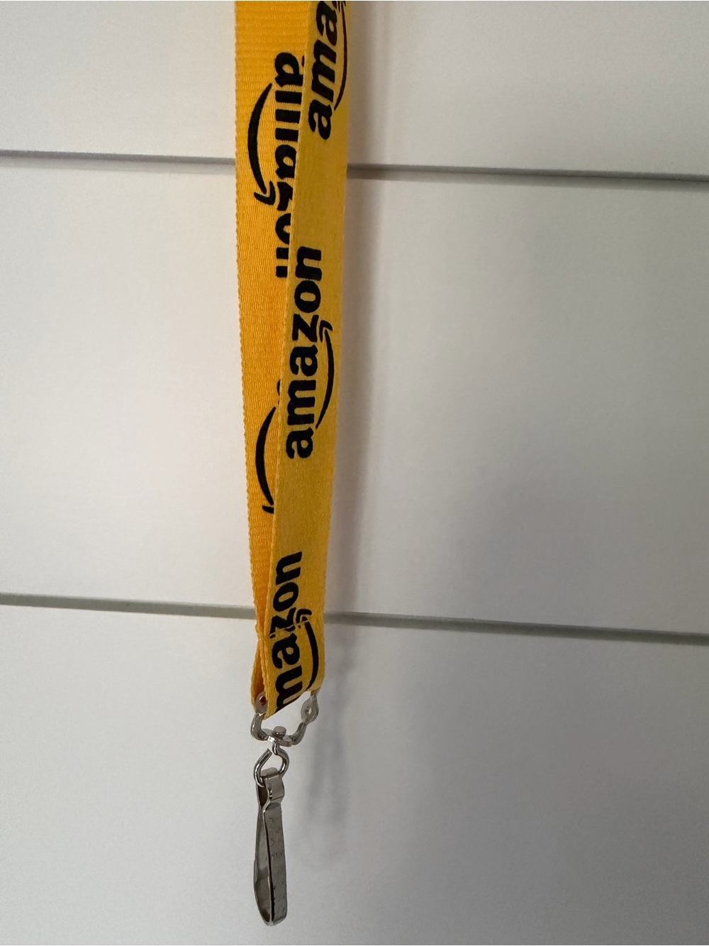Amazon Yellow Lanyard with Black Logo